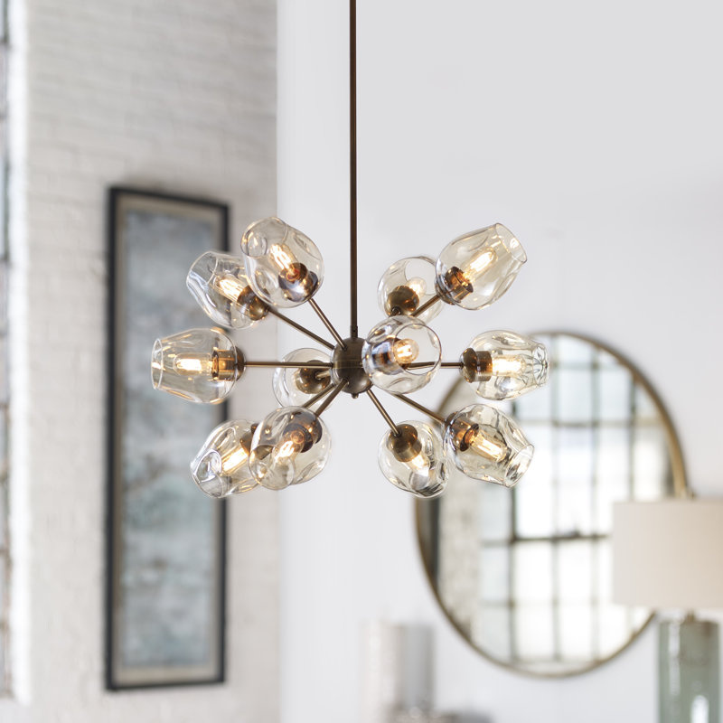 Altura 12 - Light Glass Dimmable Sputnik Sphere Chandelier