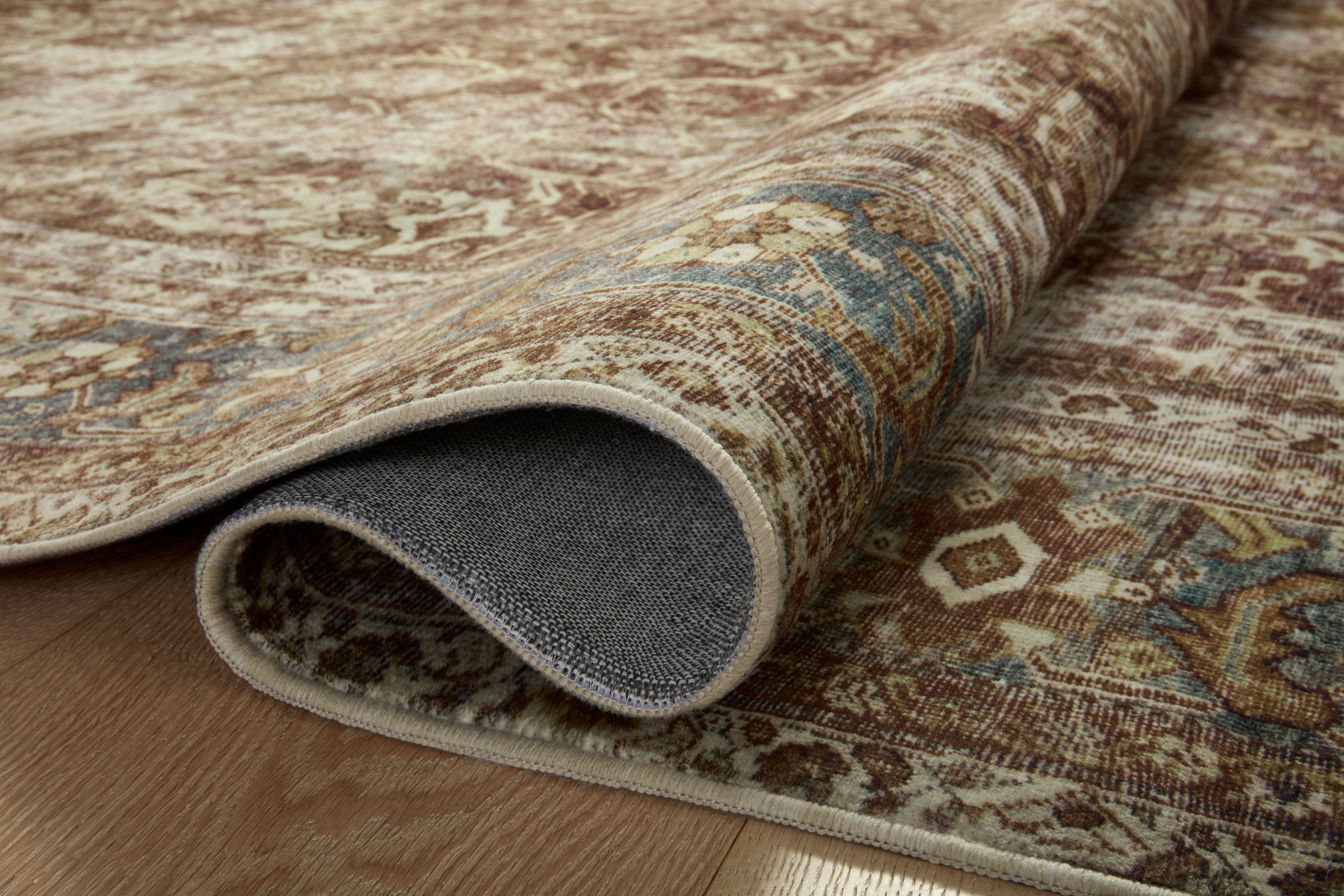 Magnolia Home By Joanna Gaines X Loloi Sinclair Machine Washable Rust / Lagoon Area Rug