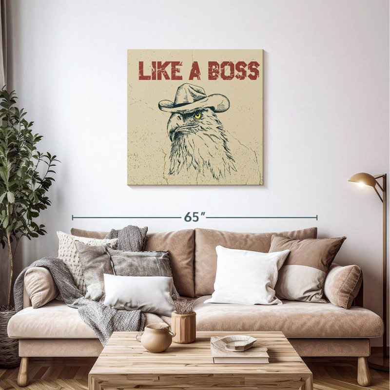 Lelar Boss Cowboy Eagle, 36" H x 36" W