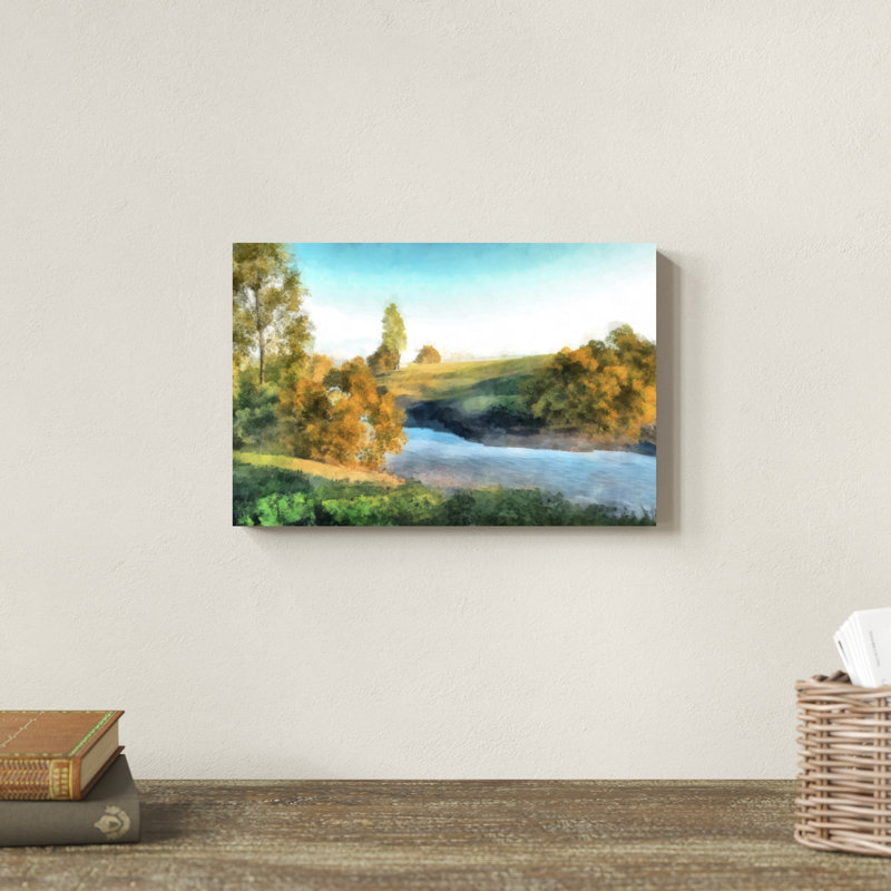" Down Stream III " Painting Print, 8" H x 12" W