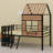 Loft Bed With Roof, Window, Guardrail,-1010854471