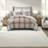 Cozy Faux Fur Bedding Sets, Polyester Comforter With Plaid Style For Home