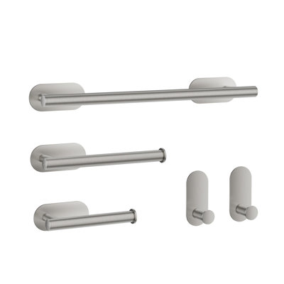 Rove Brushed Nickel 5 pieces Decorative Bathroom Hardware sets