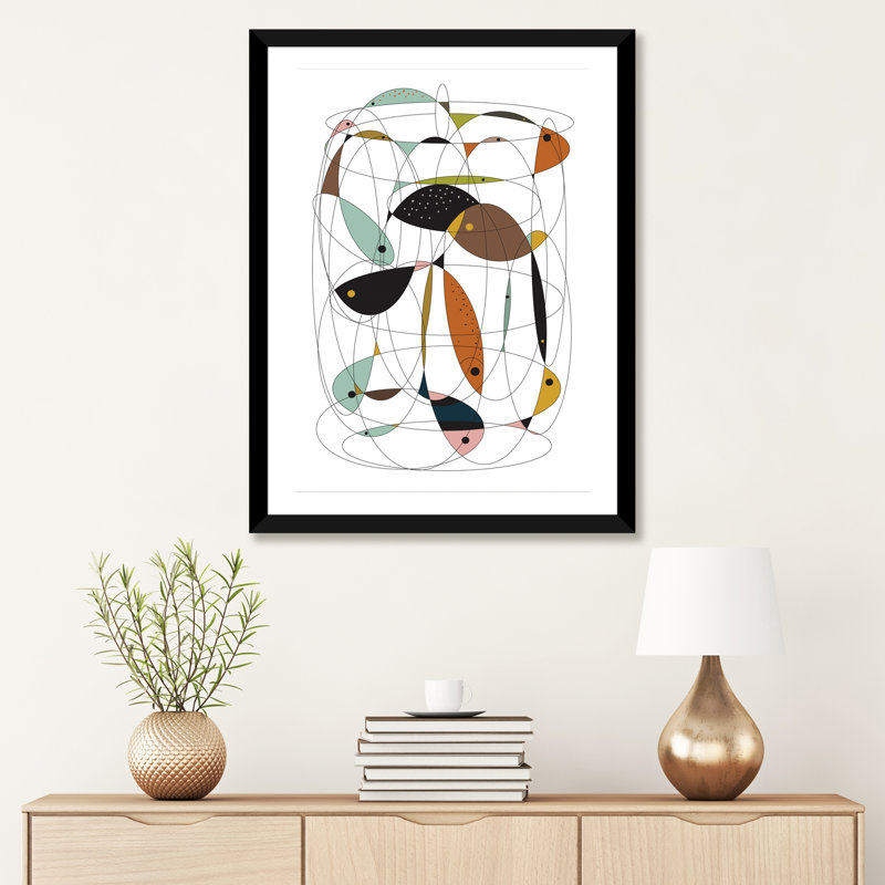 « fishing net » par flatowl-impression sur image, H 32 po x l 24 po x P 1 po, Papier avec cadre noir