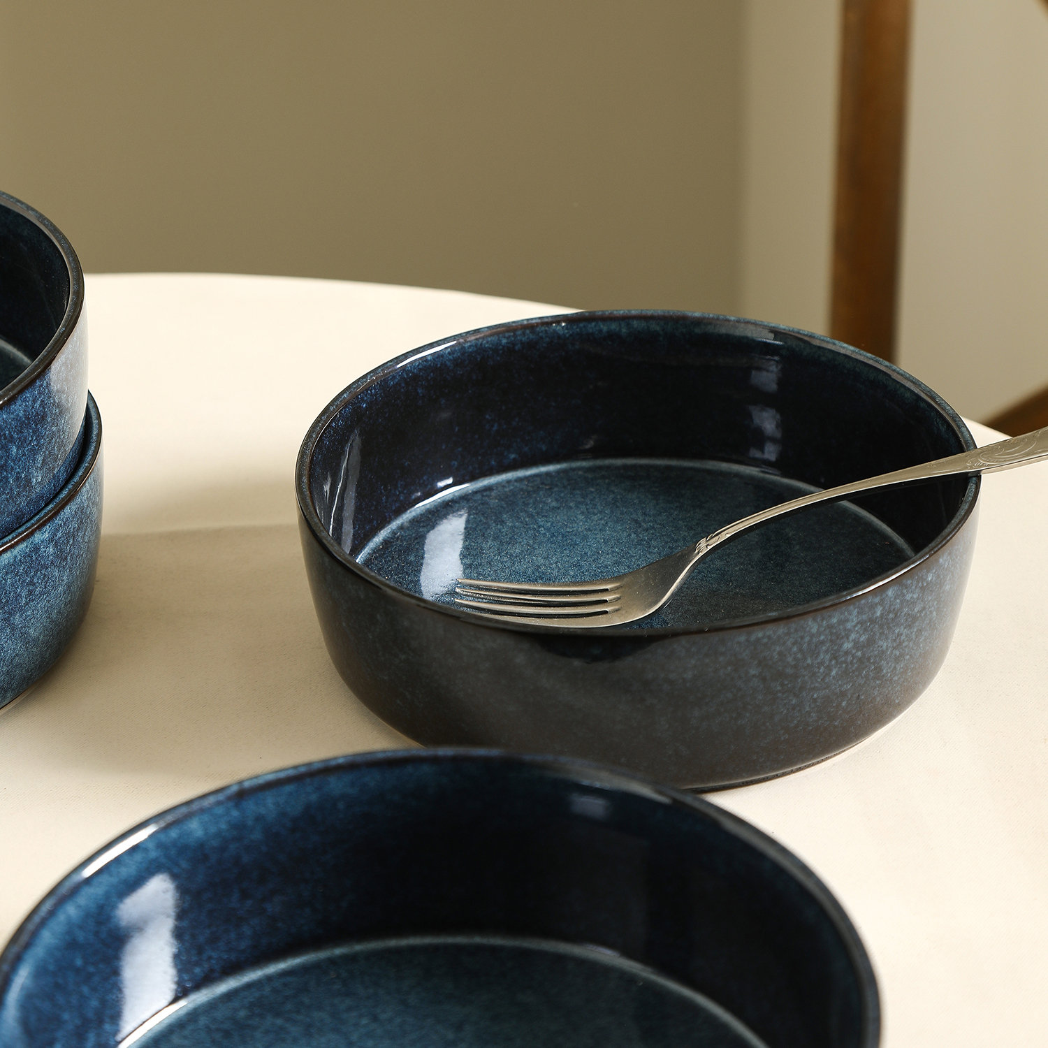 Stone Lain Eden Stoneware Pasta Bowl, Blue