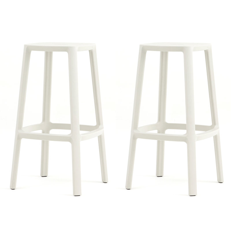 Tabouret de bar et de comptoir Cadrea, Tabouret de comptoir (siège d'une hauteur de 25,5, Brun clair