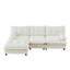 Canapé modulaire à 3 places de 107 po, chenille douce, mousse haute densité, beige, canapé modulaire idéal pour la détente, siège confortable, structure en bois massif, beige-972813321