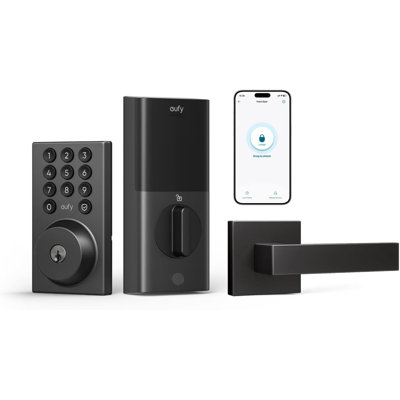 Security Smart Lock C30 with Door Lever, Keyless Entry, Built-in WiFi Deadbolt for Front Door, No Bridge Required, Easy Installation, App Remote Contr -  SOSHNA, B0DBQ9TR6H0001