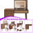 39" Wooden Makeup Vanity Desk with Adjustable LED Mirror, Flip-Top Design & Storage, Bohemian Style