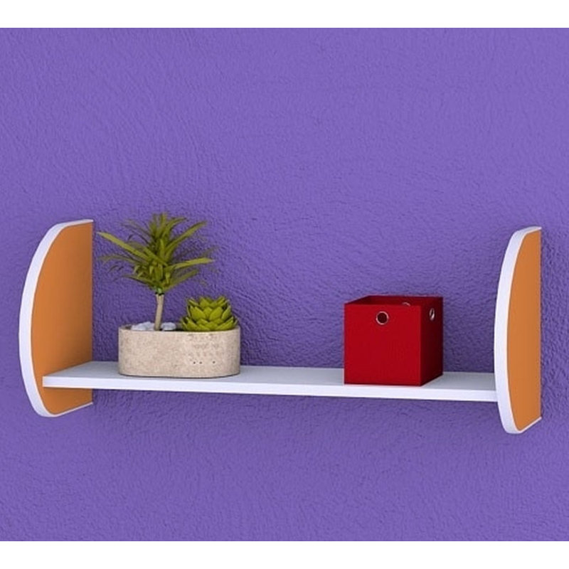 Arrin Floating Shelf, 34cm H x 87cm W x 25cm D, Orange