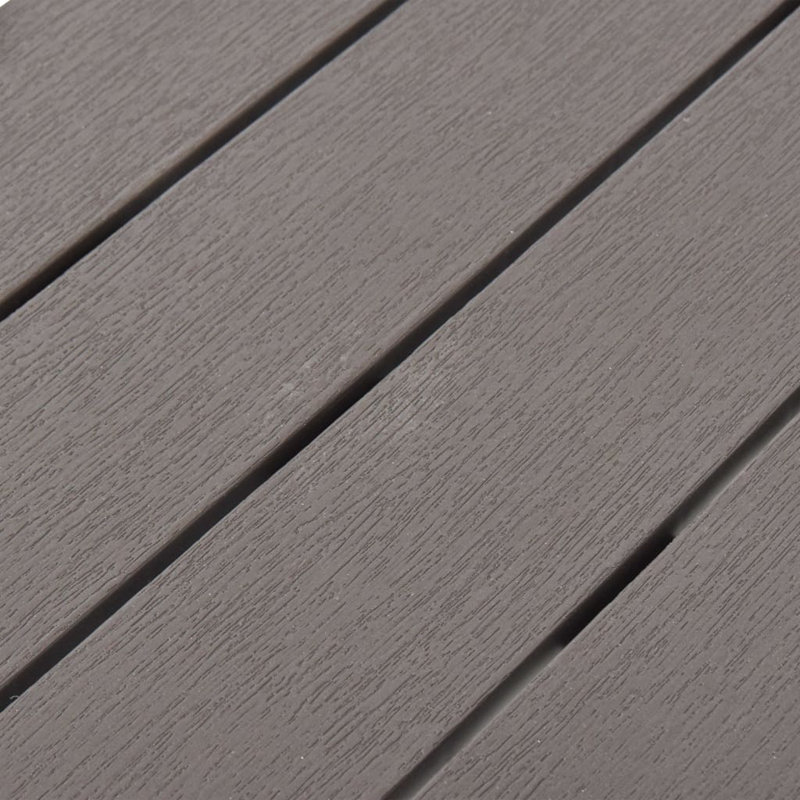 Milosz Plastic Outdoor Bench, Mocca