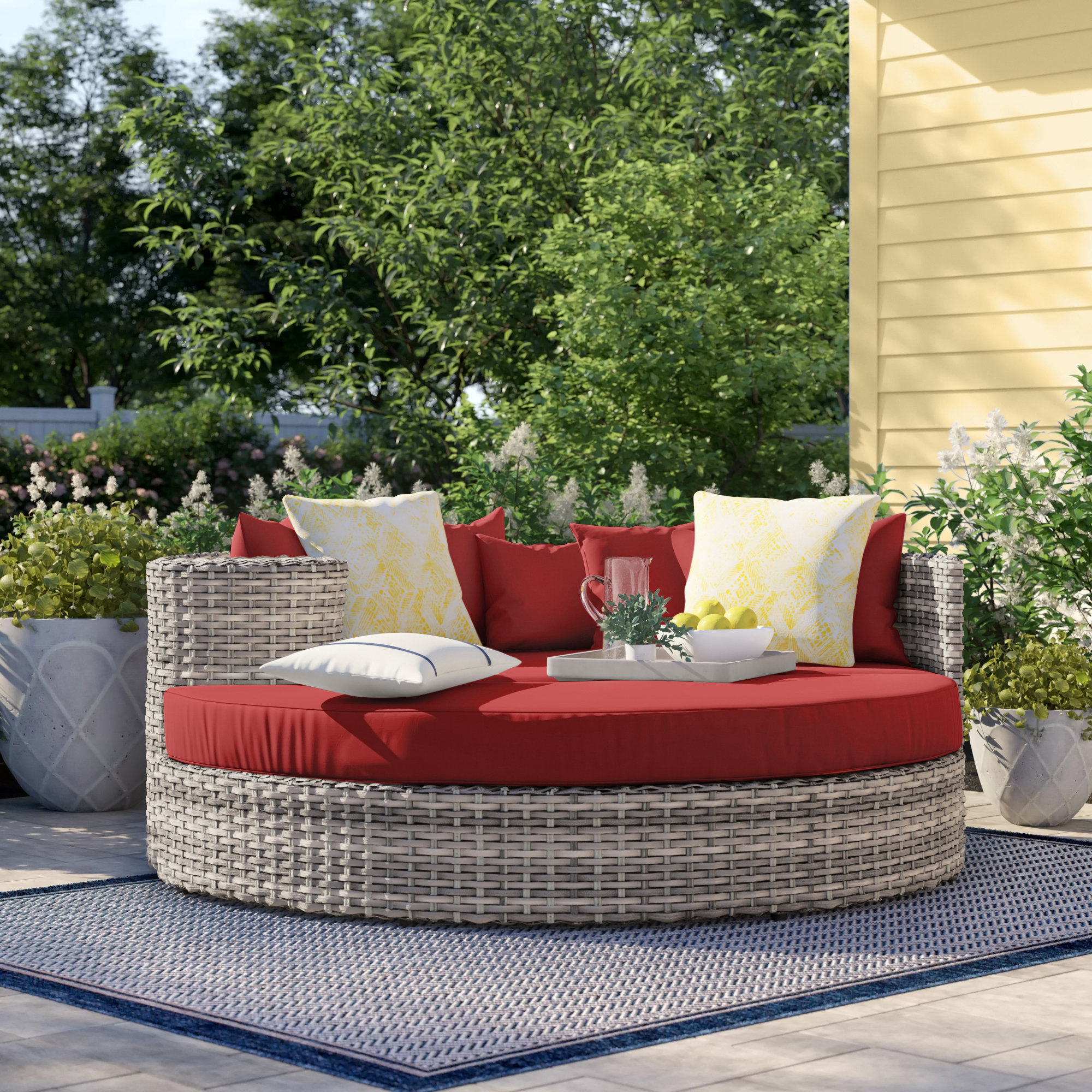 Wade Logan® Avelinn 70'' All Weather Wicker Patio Daybed & Reviews