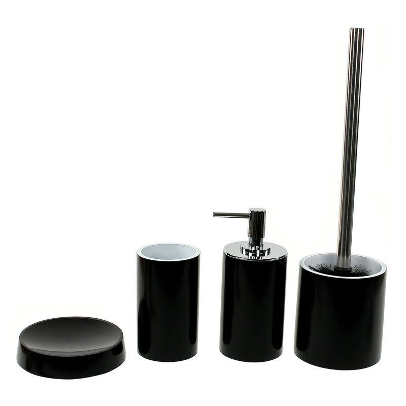 Ensemble d’accessoires de salle de bain 4 pièces Parkgate, Noir