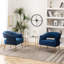 Fauteuil d'appoint en velours Chynna-1662602961