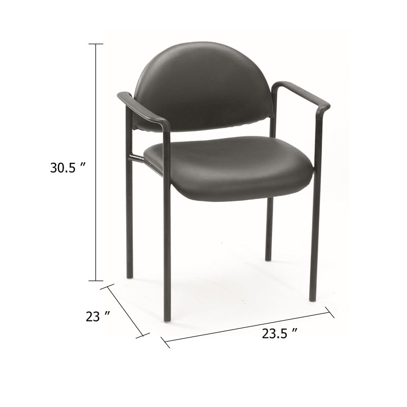 Chaise empilable Wade Diamond, casquette moulée, siège en cascade, vinyle noir