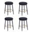 Ensemble de 4 tabourets de comptoir 24,75 po, ensemble de 4 tabourets de comptoir noirs avec structure en fer, coussin éponge, repose-pieds, convient à la cuisine / chambre à coucher / salle à manger.-119320403-119320401