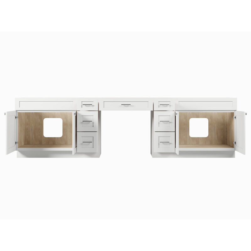 126 Base de meuble-lavabo double 126 seulement, Blanc
