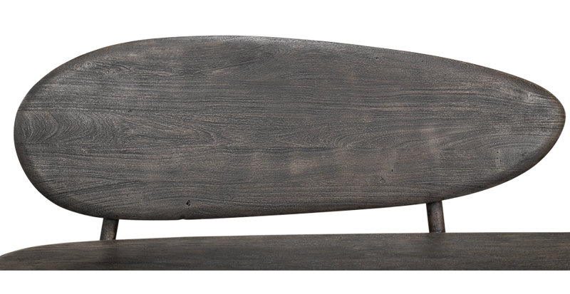 Melva Solid Wood Dining Bench, Gray
