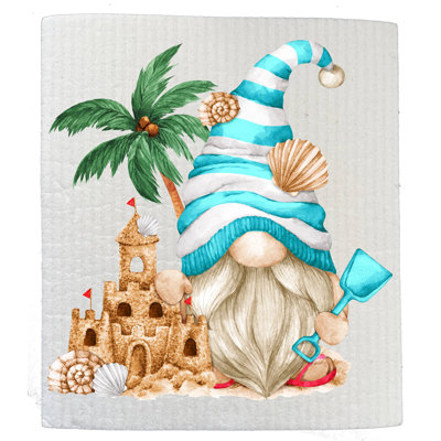 Beach Ocean Sand Gnome Kitchen SWEDISH DISH CLOTHS ( Set Of 2) -  Trinx, CEA4FF0057C84328BED61DBAA899A772