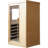 Caelvessa Modern Single Person Far Infrared Sauna Room with Chilean Pine Wood, Colorful Lighting & 7 Epoxy Heating Plates for Home Wellness.