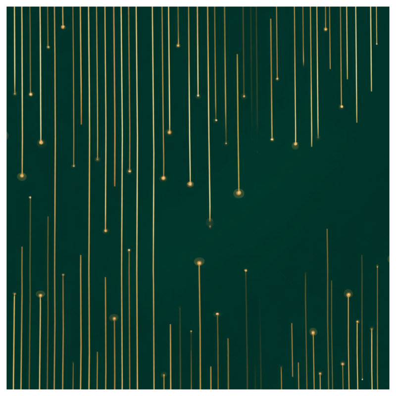 Couvre-lit matelassé à lignes verticales dorées toutes tailles, Ensemble de courtepointe grand, Green Geometric