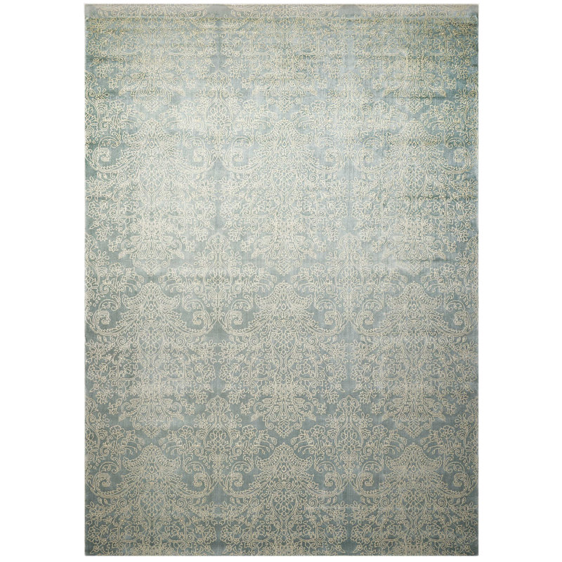 Platine Floral Area Rug in Marine/Beige, Rectangle 9'3" x 12'9"