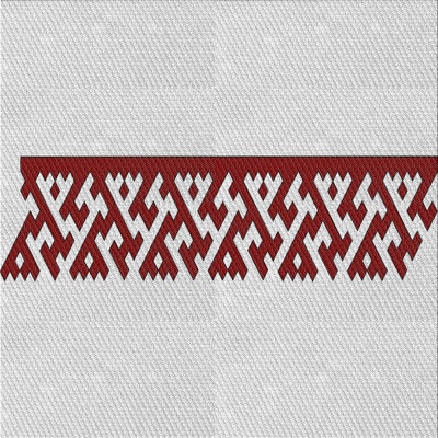 Tapis brun/blanc cassé à motifs