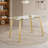 Modern Minimalist Rectangular Dining Table Tempered Glass Top Golden Metal Legs-671437361-671437365
