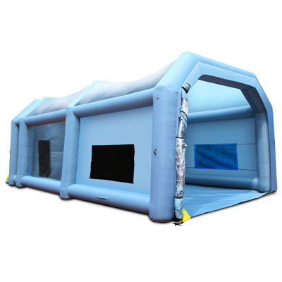 Cabine de pulvérisation gonflable de 33 x 20 x 13 pi, haute efficacité de filtration, convient au camping et à la peinture extérieure, peint deux souffleurs, matériau, réparation de voiture de moto idéale