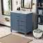 Meuble-lavabo autoportant de 30 po avec lavabo en céramique, structure en bois massif-1207999543