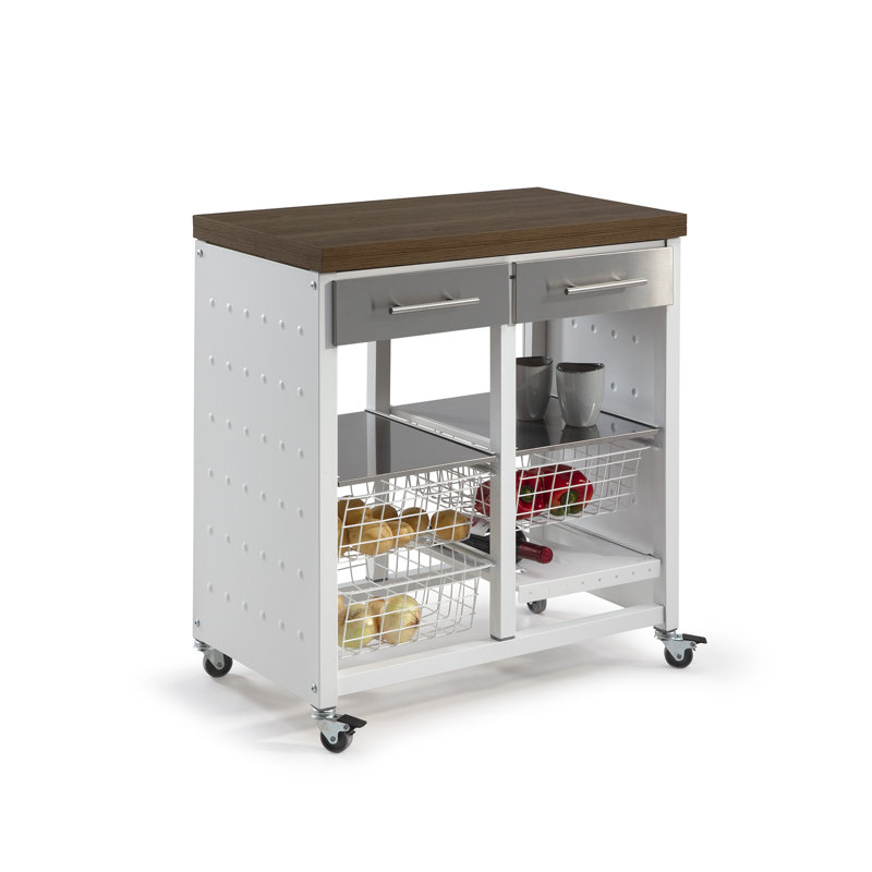 Nenita 71cm W Kitchen Island and with Locking Wheels