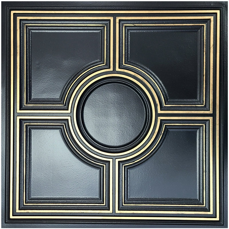 Carreau de plafond en PVC bleu / or 2,08 pi x 2,08 pi