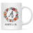 Custom Monogram Initial Coffee Mug Gifyt Letters A-Z, Floral Wreath Custom 11Oz Ceramic Coffee Mug,  1-Pk-729343966