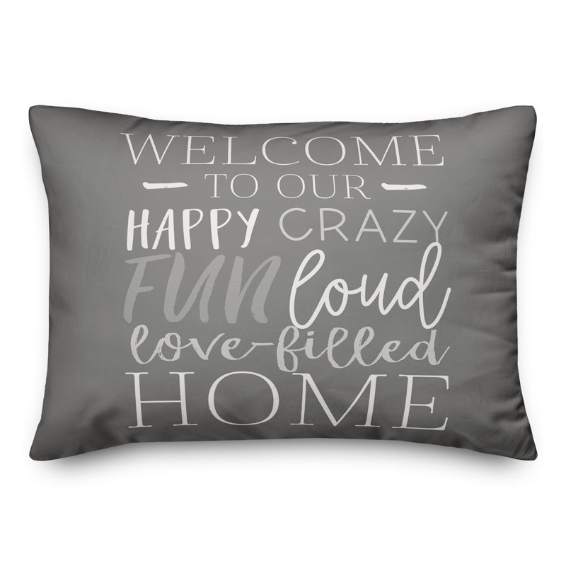 Coussin décoratif intérieur / extérieur en polyester , H 18 po x l 25 po, Gris