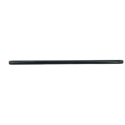 24" Black Pipe 1/2" X 24" Malleable Cast Iron Pipe Nipple, Pre Cut Connectors, Industrial Steel Grey Fits Standard Half Inch Black Threaded Pipes