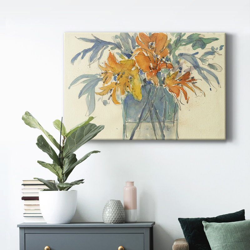 Day Lily Moment II - impression sur toile tendue, L 18 po x H 12 po