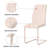 Table and chair set, large modern rectangular glass table
