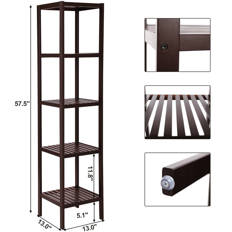 Freestanding Bathroom Shelves, Brown