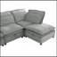 Canapé modulaire à deux couches, librement combinable, 4 places avec rangement, comprenant 4 coussins moelleux, parfait pour les salons, les bureaux et les appartements-1600133652