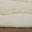 Tapis ivoire en laine / coton touffeté à la main Elaine-964176343