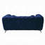 Causeuse en velours bleu Atronia