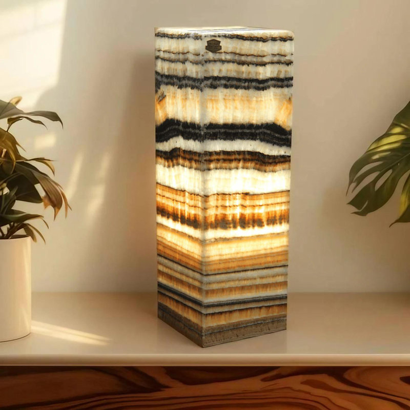 Grande lampe astyoïde rouge onyx