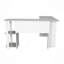 Bureau, bureau en L moderne avec tablettes latérales, gris