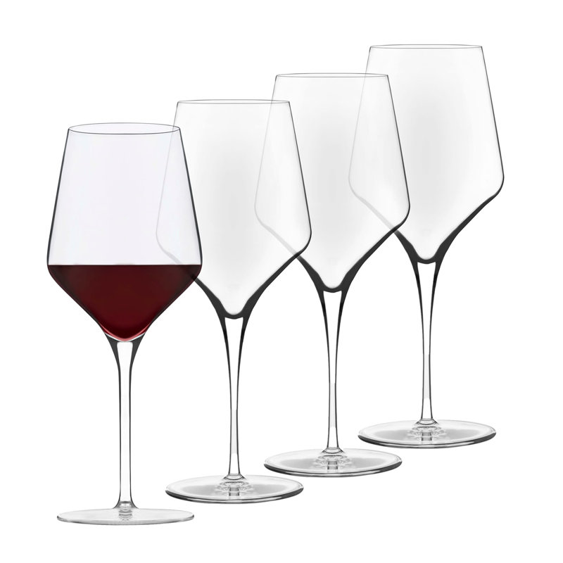 Greenwich Signature Angular Bowl 16-Ounce Wine Glasses Set of 4