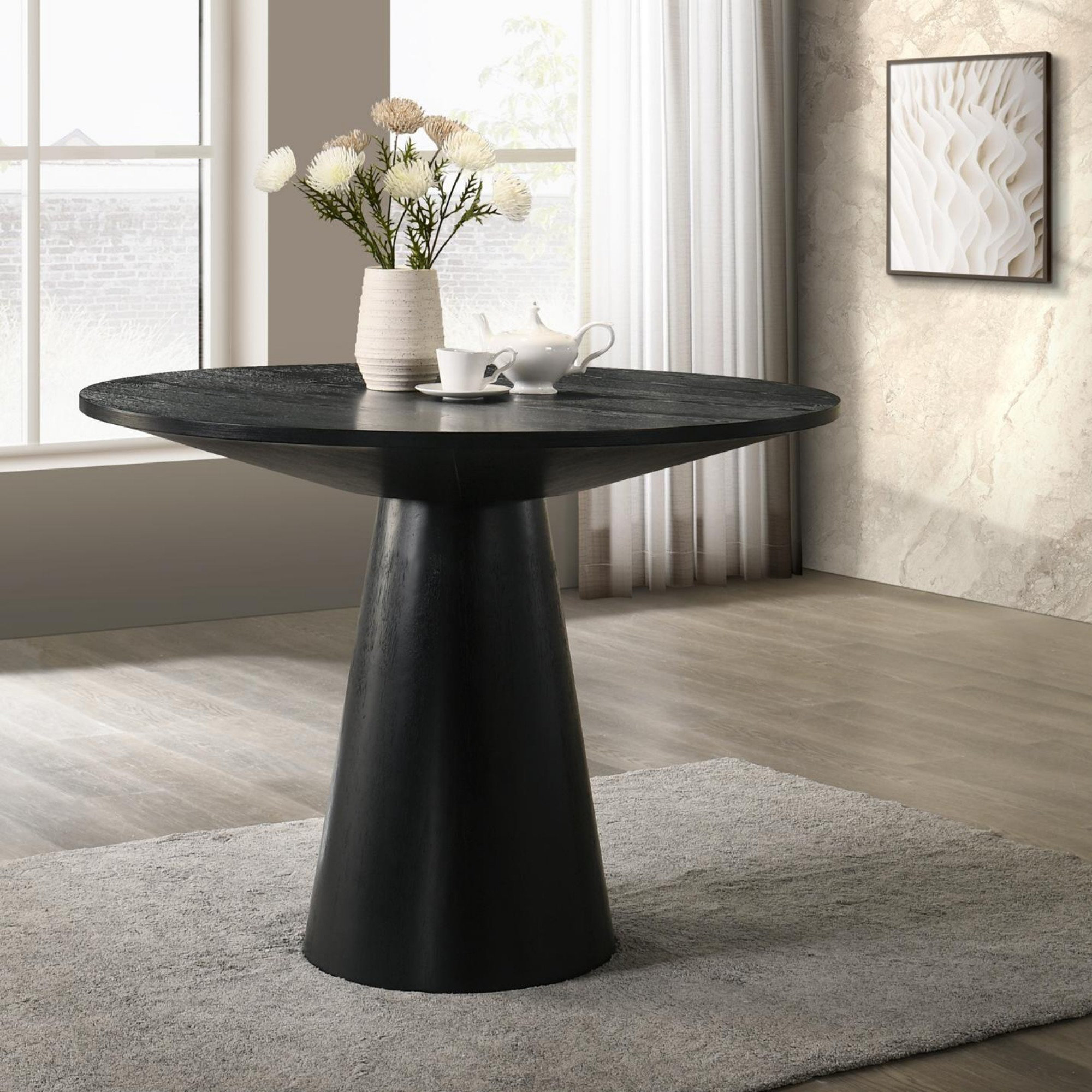 Counter Level Round Table Latitude Run® Round Counter Height Table with Pedestal Base - Wayfair ...