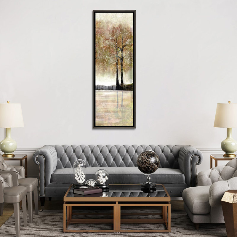 Serene Forest II par Doris Charest - Giclée sur toile tendue avec châssis, Toile avec cadre en bois rustique foncé