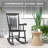 Outsunny Outdoor Wood Rocking Chair, 350 lbs. Porch Rocker with High Back for Garden, Patio, Balcony, Black-1494945386