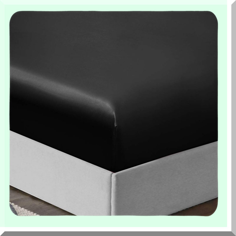 Luxury Black Silky Smooth Full Size Sheet Set - 6 Piece Deep Pocket Bedding Bundle with Fitted Sheet, Flat Sheet, and 4 Pillowcases