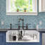Évier de cuisine à cuve simple en argile réfractaire à tablier frontal 33 po avec crépine Houzer, grille-PTG-4318 WH-C
