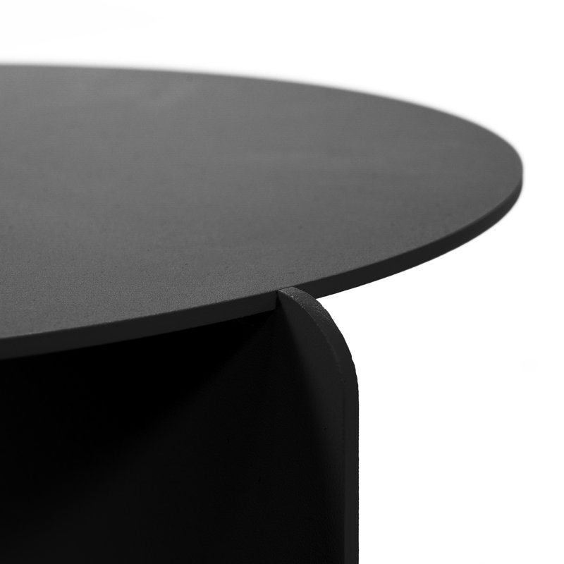 SALSA Pedestal End Table, Black